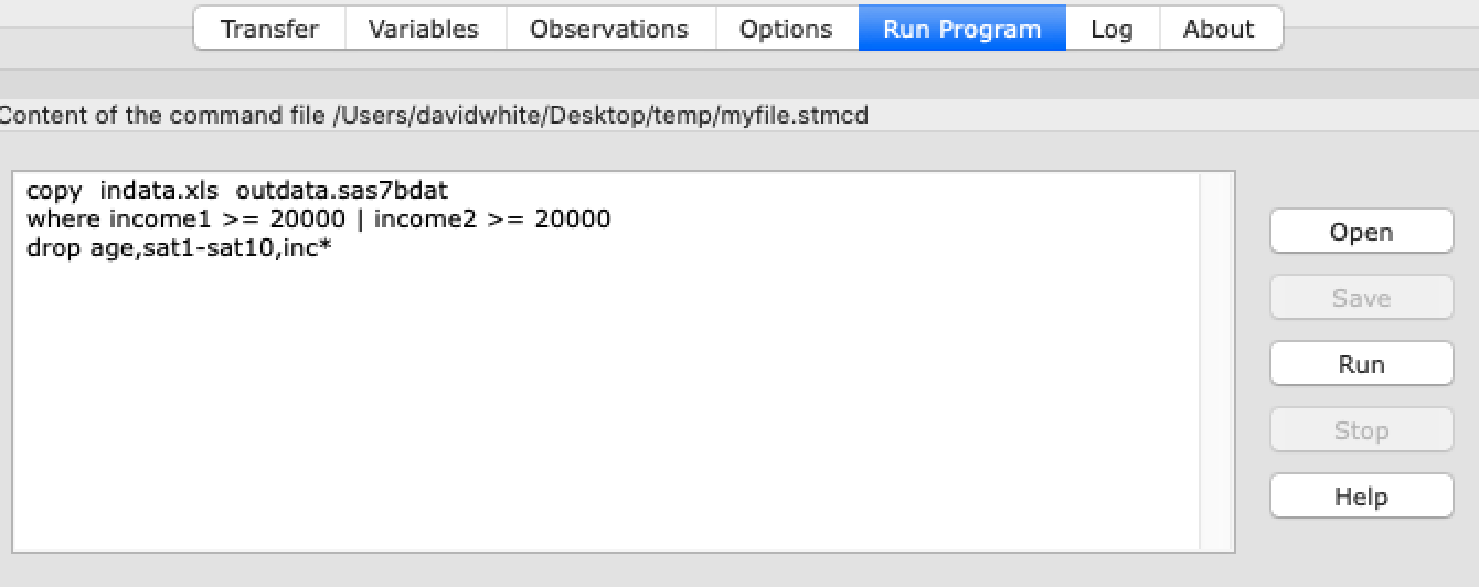 SDAS - Stat/Transfer Version 15